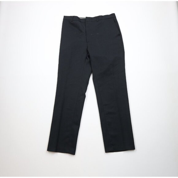 Vintage 70s Streetwear Mens 36x31 Distressed Knit Straight Leg Chino Pants Black